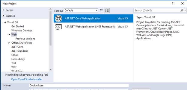 Creating ASP.NET Core 2.2 Application